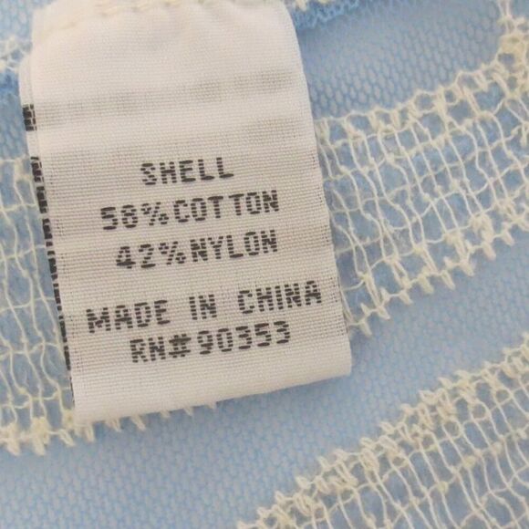 Rebellion Again Blue & White Lace Cover Up Kimono in Floral Medallion Sz S NWOT - Picture 9 of 9